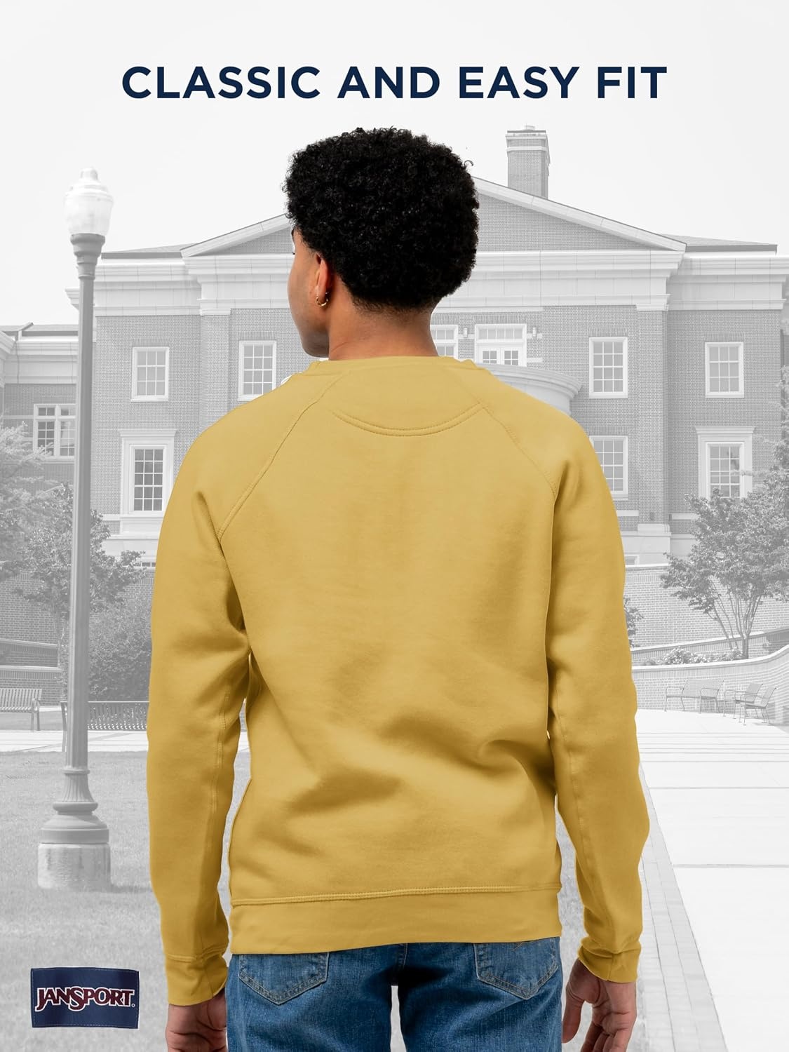 image:imageJanSport NCAA Officially Licensed Rival Crew Sweatshirt Long Sleeve Graphic Pullover for Men Women CottonPolyester BlendMissouri Tigers