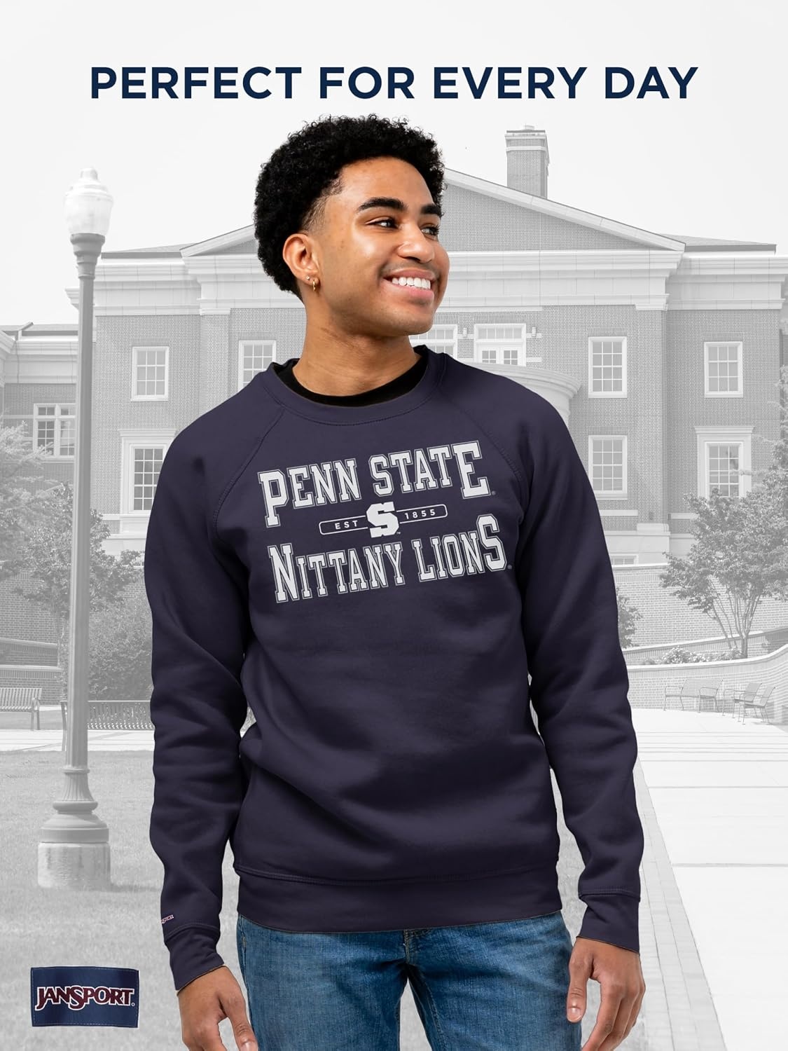 image:imageJanSport NCAA Officially Licensed Rival Crew Sweatshirt Long Sleeve Graphic Pullover for Men Women CottonPolyester BlendPenn State Nittany Lions