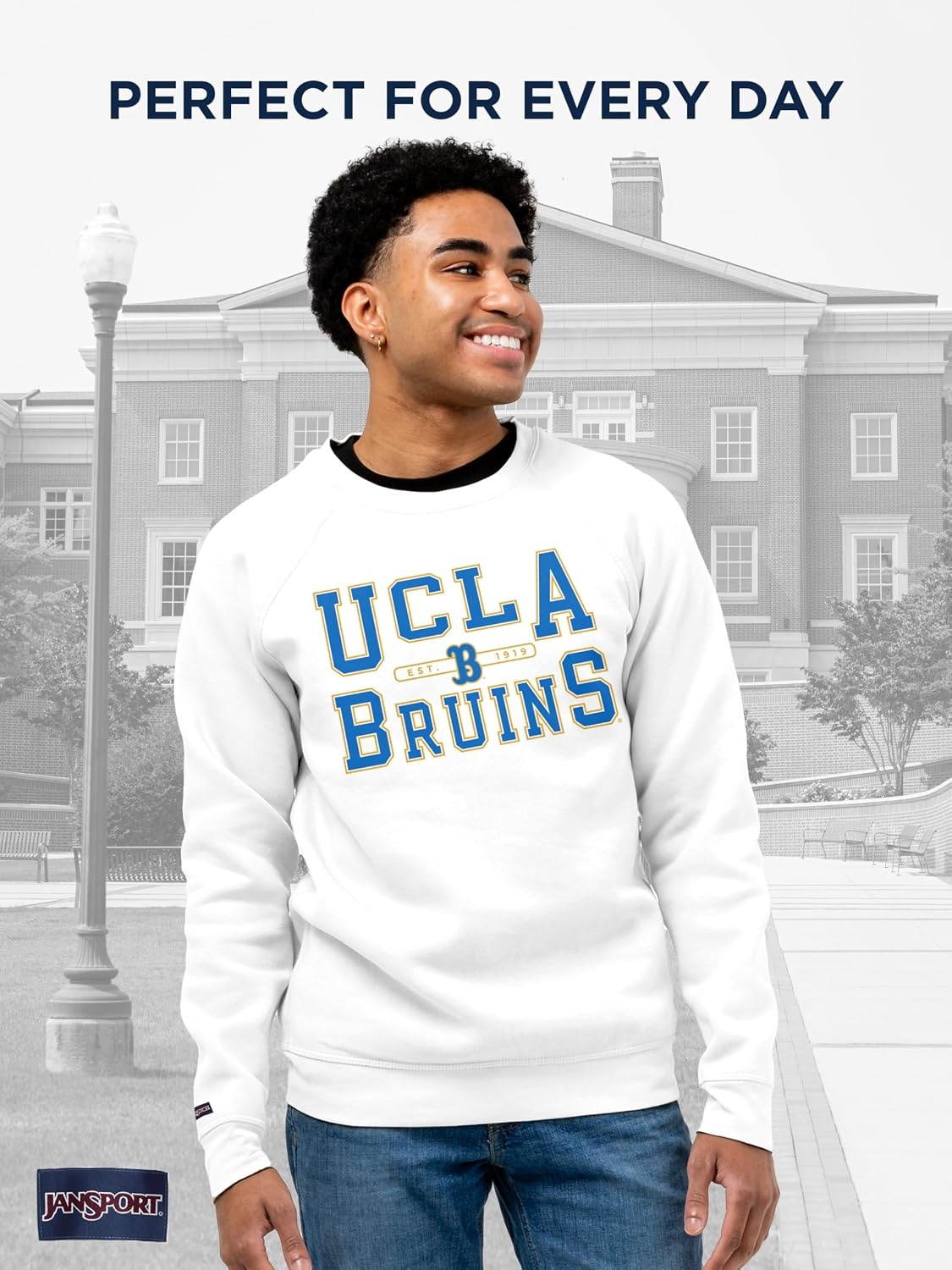 image:imageJanSport NCAA Officially Licensed Rival Crew Sweatshirt Long Sleeve Graphic Pullover for Men Women CottonPolyester BlendUCLA Bruins