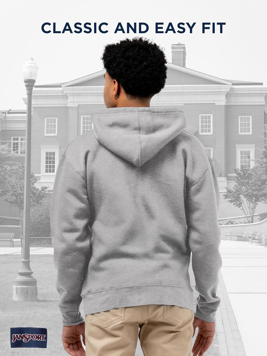 image:imageJanSport NCAA Officially Licensed Rival Full Zip Hoodie Long Sleeve Unisex Sweatshirt DoubleLayered Fleece HoodNebraska Cornhuskers