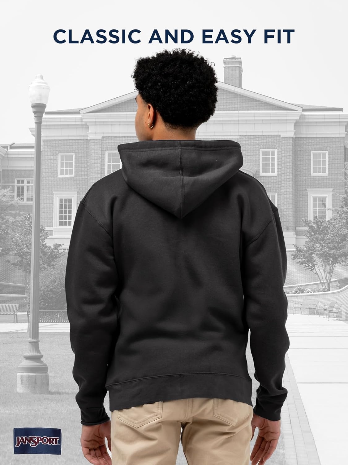 image:imageJanSport NCAA Officially Licensed Rival Full Zip Hoodie Long Sleeve Unisex Sweatshirt DoubleLayered Fleece HoodWashington Huskies