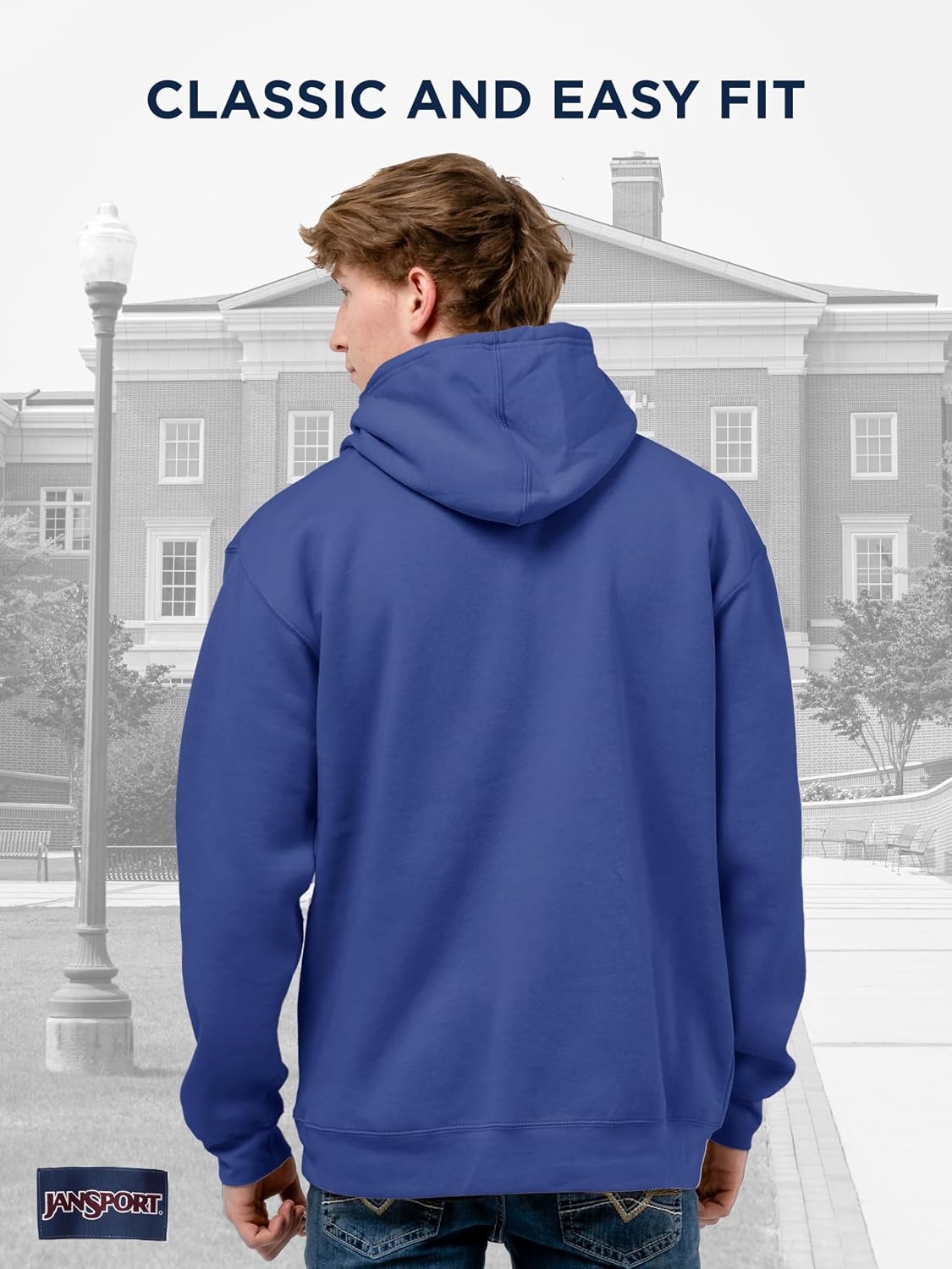 image:imageJanSport NCAA Officially Licensed Rival Hoodie Long Sleeve Unisex Sweatshirt CottonPolyester Blend DoubleLayered HoodBoise State Broncos