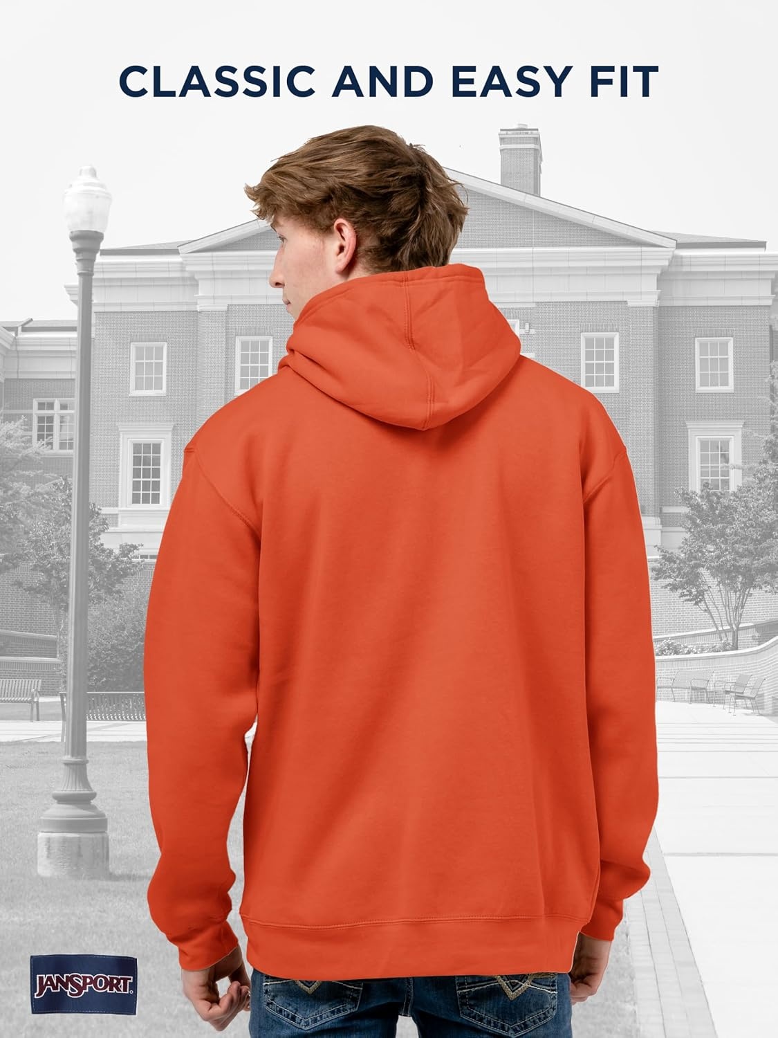 image:imageJanSport NCAA Officially Licensed Rival Hoodie Long Sleeve Unisex Sweatshirt CottonPolyester Blend DoubleLayered HoodClemson Tigers