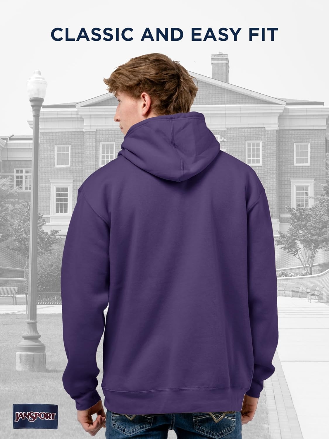 image:imageJanSport NCAA Officially Licensed Rival Hoodie Long Sleeve Unisex Sweatshirt CottonPolyester Blend DoubleLayered HoodTcu Horned Frogs