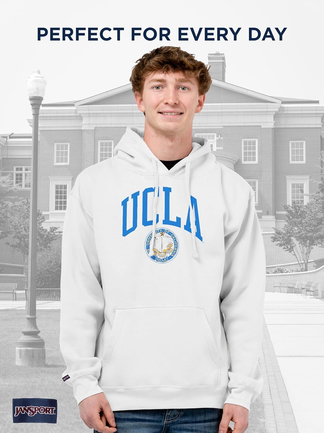 image:imageJanSport NCAA Officially Licensed Rival Hoodie Long Sleeve Unisex Sweatshirt CottonPolyester Blend DoubleLayered HoodUcla Bruins