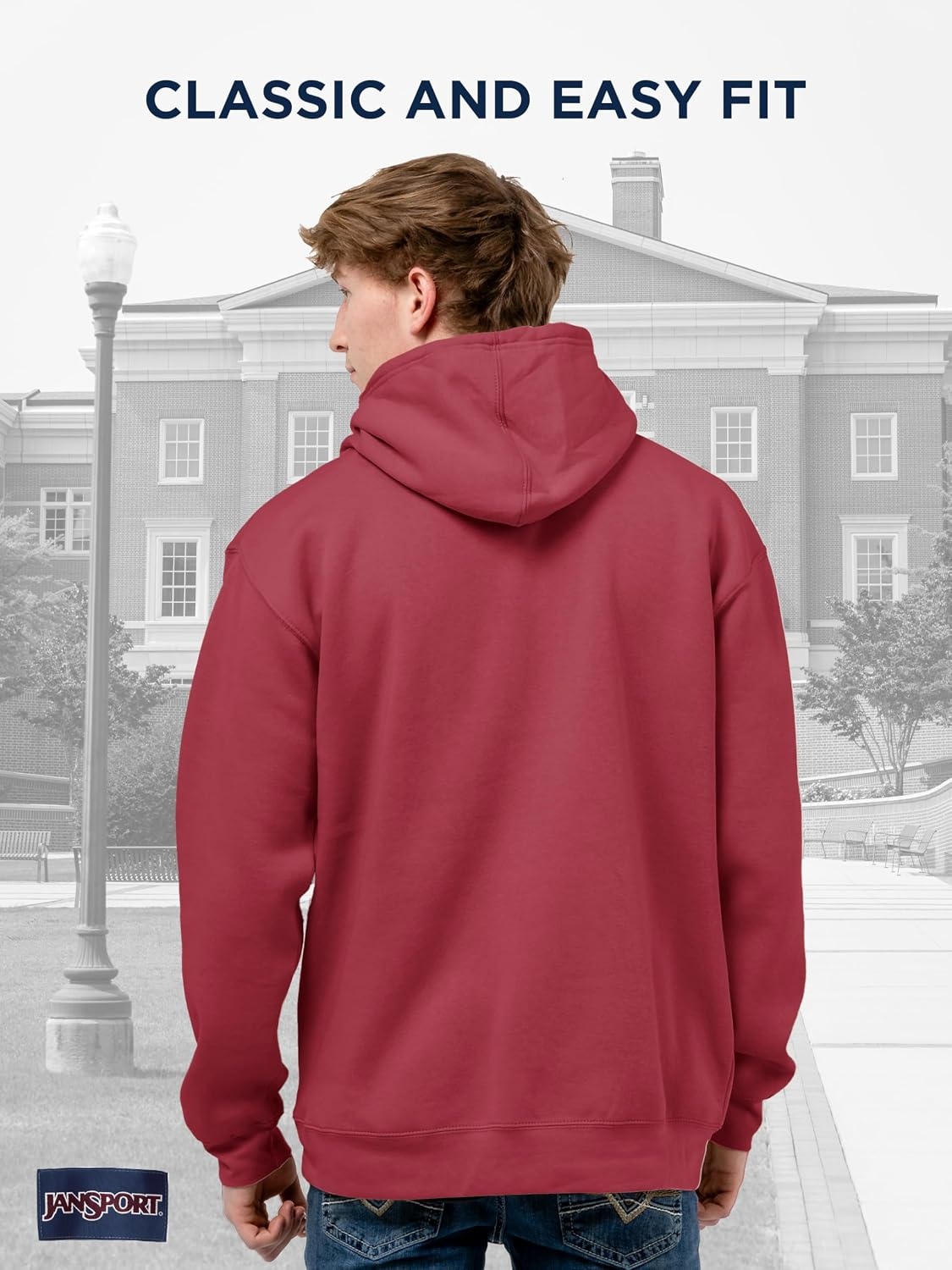 image:imageJanSport NCAA Officially Licensed Rival Hoodie Long Sleeve Unisex Sweatshirt CottonPolyester Blend DoubleLayered HoodUsc Trojans