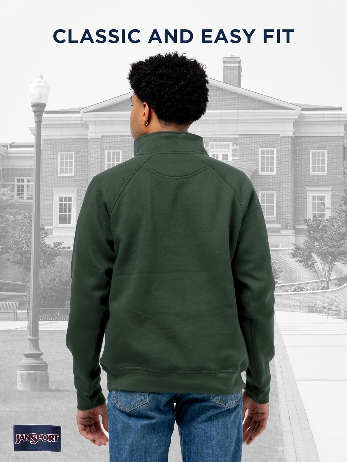 image:imageJanSport Unisex Adult NCAA Officially Licensed Rival Long Sleeve StandUp Collar Quarter Zip SweatshirtMichigan State Spartans