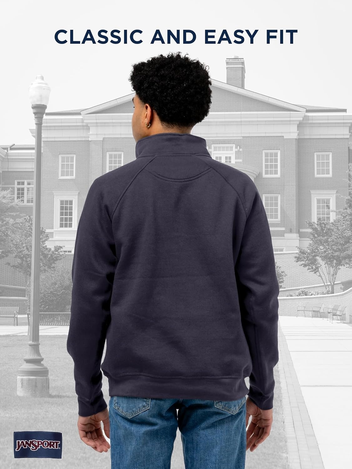 image:imageJanSport Unisex Adult NCAA Officially Licensed Rival Long Sleeve StandUp Collar Quarter Zip SweatshirtWest Virginia Mountaineers