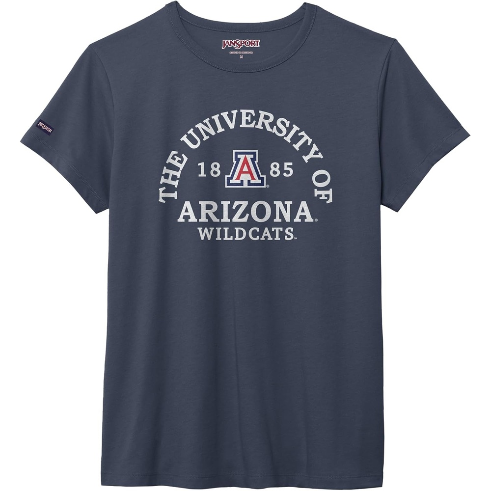 image:imageJanSport NCAA Officially Licensed Graduate Short Sleeve T Shirt for Women Soft amp Breathable CottonPolyester Blend Crewneck T Shirt with Graphic Detailing Everyday University Fan ApparelArizona Wildcats