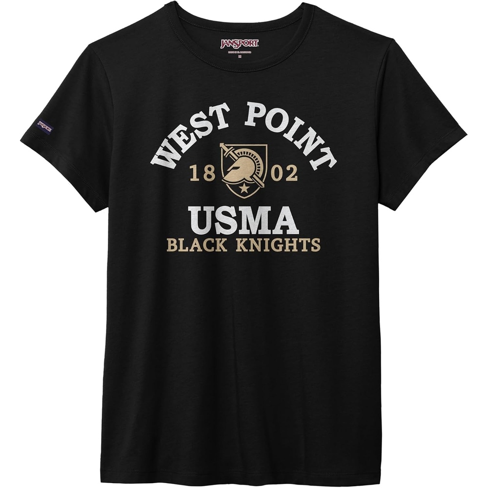 image:imageJanSport NCAA Officially Licensed Graduate Short Sleeve T Shirt for Women Soft amp Breathable CottonPolyester Blend Crewneck T Shirt with Graphic Detailing Everyday University Fan ApparelArmy Black Knights