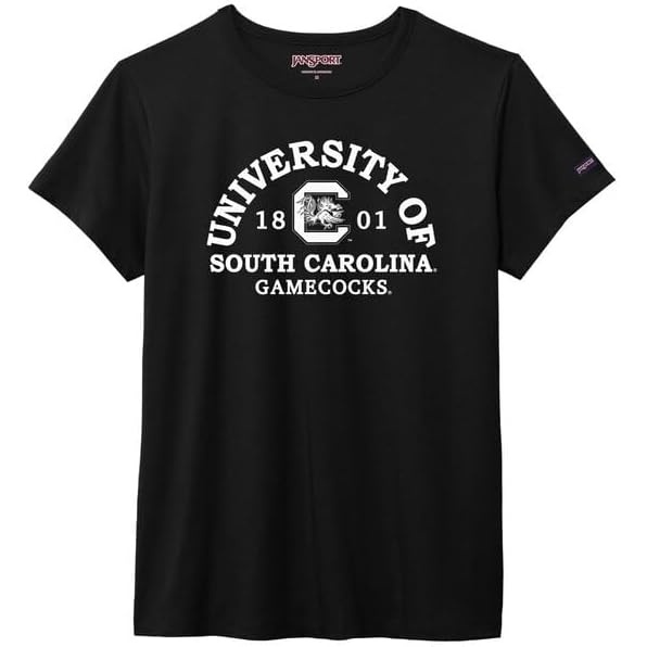 image:imageJanSport NCAA Officially Licensed Graduate Short Sleeve T Shirt for Women Soft amp Breathable CottonPolyester Blend Crewneck T Shirt with Graphic Detailing Everyday University Fan ApparelSouth Carolina Fighting Gamecocks