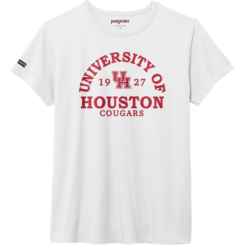 image:imageJanSport NCAA Officially Licensed Graduate Short Sleeve T Shirt for Women Soft amp Breathable CottonPolyester Blend Crewneck T Shirt with Graphic Detailing Everyday University Fan ApparelHouston Cougars