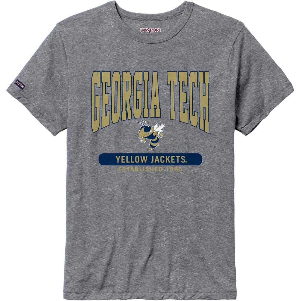 image:imageJanSport NCAA Officially Licensed Pregame Short Sleeve T Shirt for Men Soft amp Breathable Triblend Crewneck T ShirtGeorgia Tech Yellow Jackets