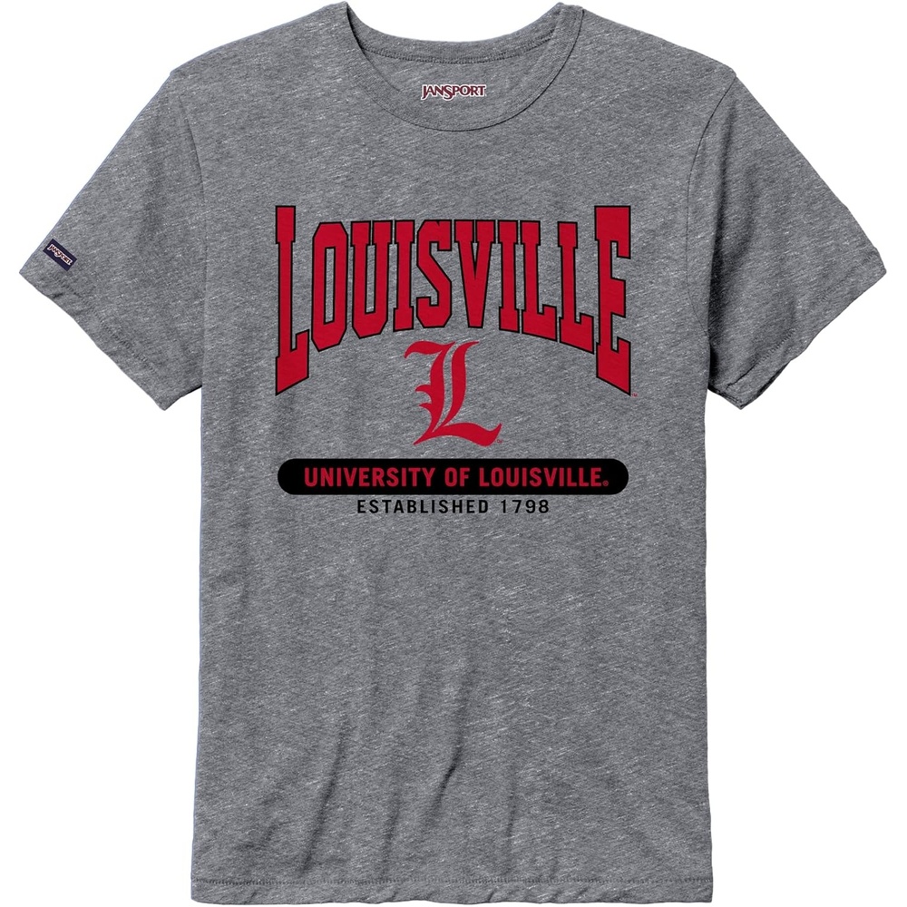 image:imageJanSport NCAA Officially Licensed Pregame Short Sleeve T Shirt for Men Soft amp Breathable Triblend Crewneck T ShirtLouisville Cardinals