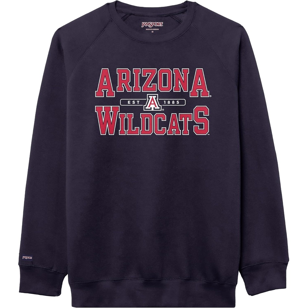 image:imageJanSport NCAA Officially Licensed Rival Crew Sweatshirt Long Sleeve Graphic Pullover for Men Women CottonPolyester BlendArizona Wildcats