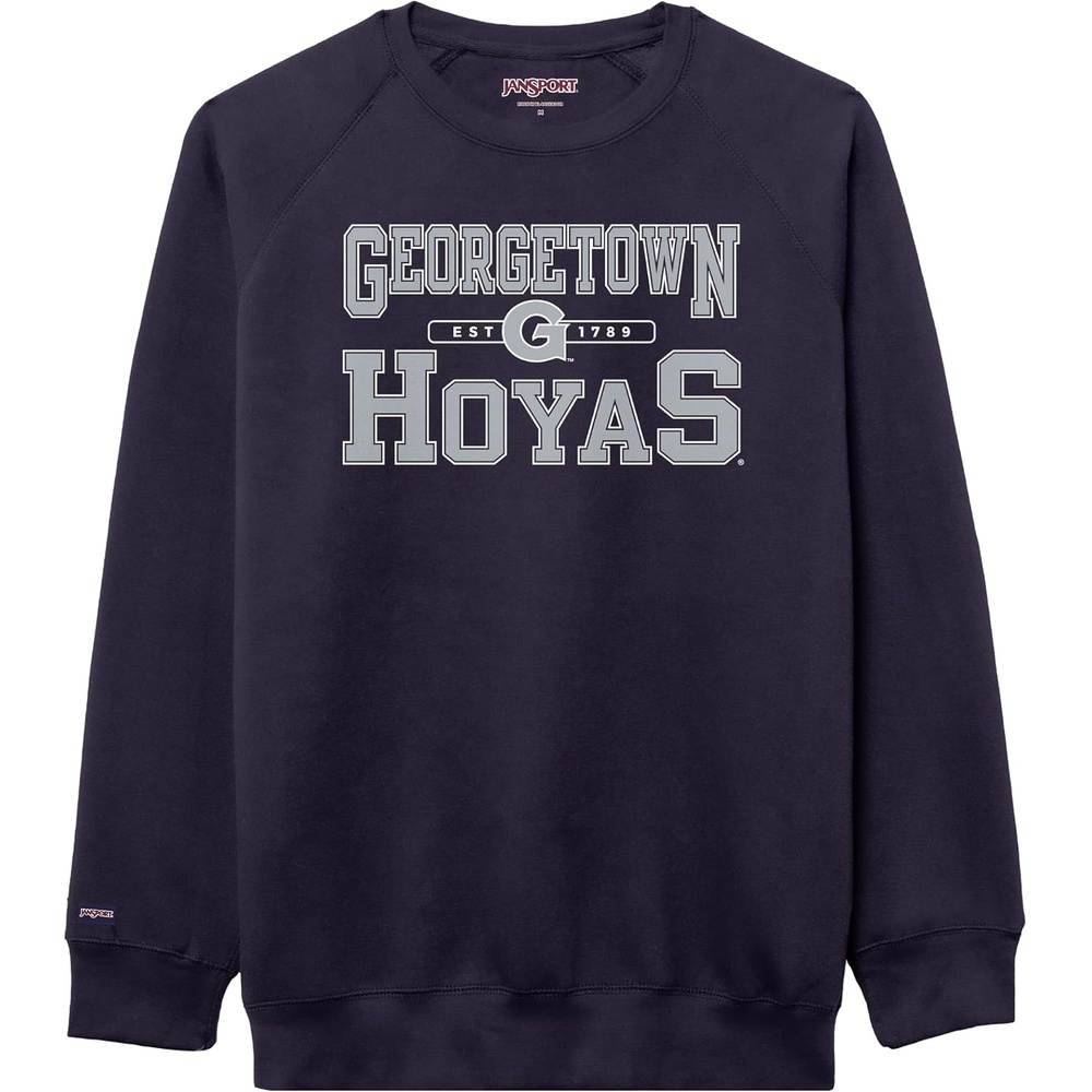 image:imageJanSport NCAA Officially Licensed Rival Crew Sweatshirt Long Sleeve Graphic Pullover for Men Women CottonPolyester BlendGeorgetown Hoyas