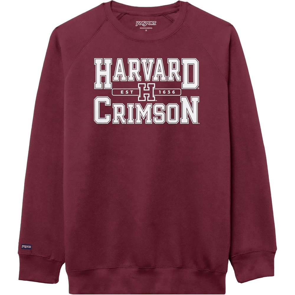 image:imageJanSport NCAA Officially Licensed Rival Crew Sweatshirt Long Sleeve Graphic Pullover for Men Women CottonPolyester BlendHarvard Crimson