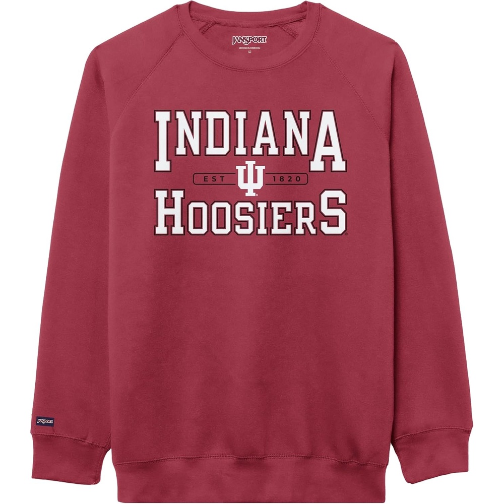 image:imageJanSport NCAA Officially Licensed Rival Crew Sweatshirt Long Sleeve Graphic Pullover for Men Women CottonPolyester BlendIndiana Hoosiers