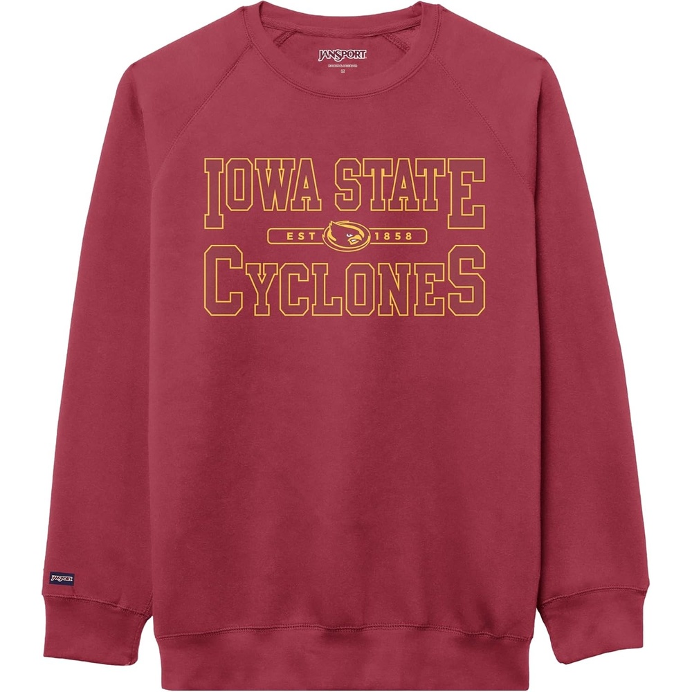 image:imageJanSport NCAA Officially Licensed Rival Crew Sweatshirt Long Sleeve Graphic Pullover for Men Women CottonPolyester BlendIowa State Cyclones