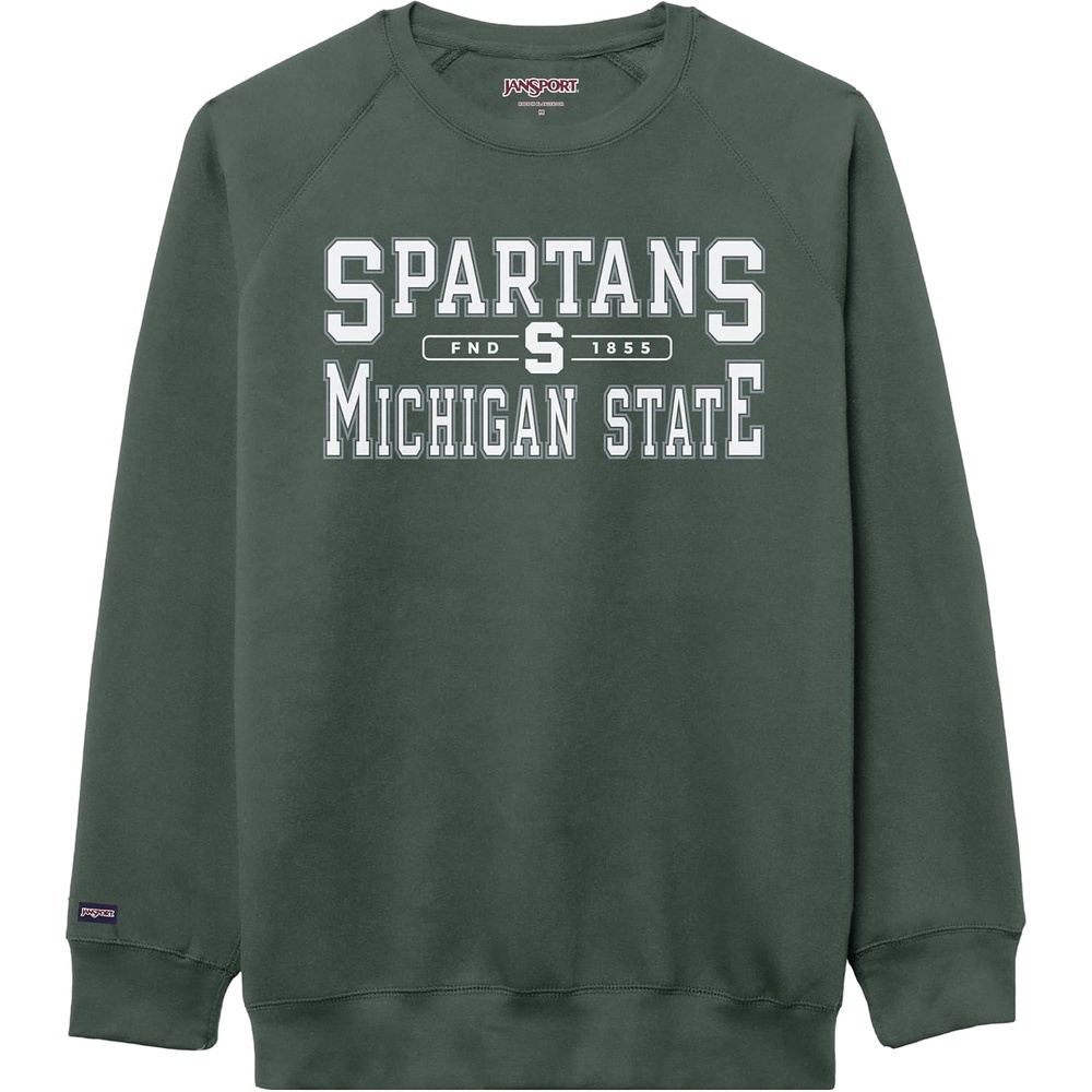 image:imageJanSport NCAA Officially Licensed Rival Crew Sweatshirt Long Sleeve Graphic Pullover for Men Women CottonPolyester BlendMichigan State Spartans