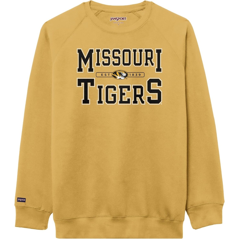 image:imageJanSport NCAA Officially Licensed Rival Crew Sweatshirt Long Sleeve Graphic Pullover for Men Women CottonPolyester BlendMissouri Tigers