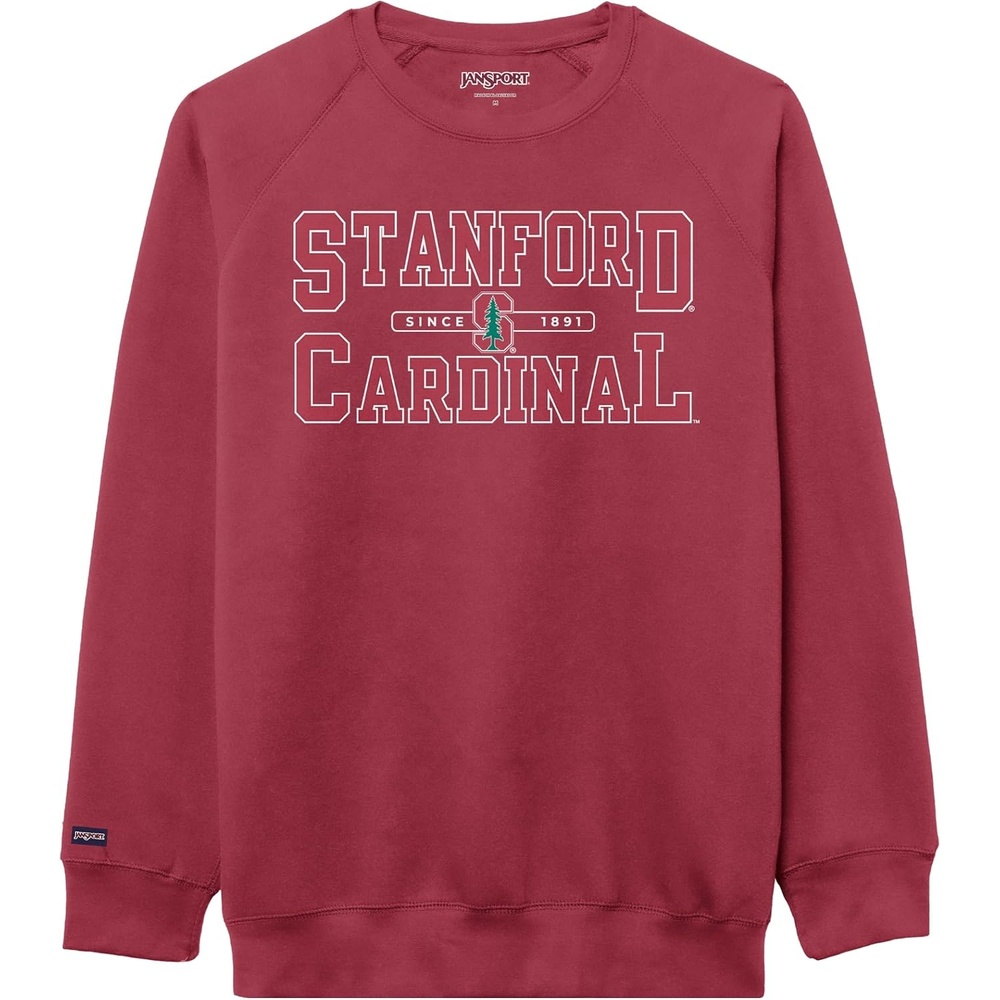 image:imageJanSport NCAA Officially Licensed Rival Crew Sweatshirt Long Sleeve Graphic Pullover for Men Women CottonPolyester BlendStanford Cardinal