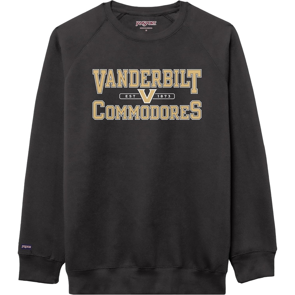 image:imageJanSport NCAA Officially Licensed Rival Crew Sweatshirt Long Sleeve Graphic Pullover for Men Women CottonPolyester BlendVanderbilt Commodores