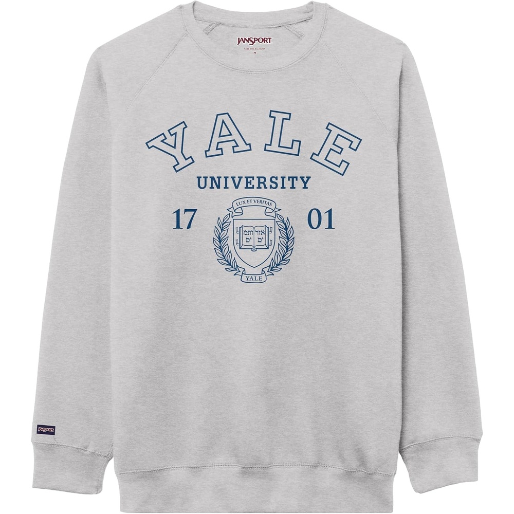 image:imageJanSport NCAA Officially Licensed Rival Crew Sweatshirt Long Sleeve Graphic Pullover for Men Women CottonPolyester BlendYale Bulldogs
