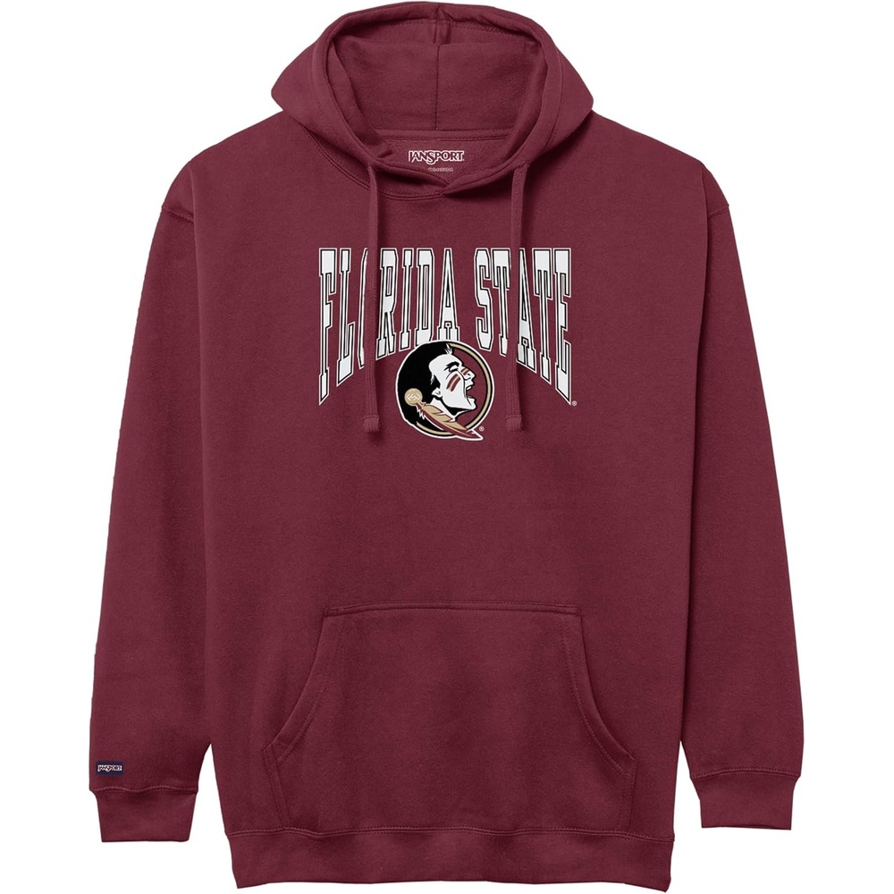 image:imageJanSport NCAA Officially Licensed Rival Hoodie Long Sleeve Unisex Sweatshirt CottonPolyester Blend DoubleLayered HoodFlorida State Seminoles