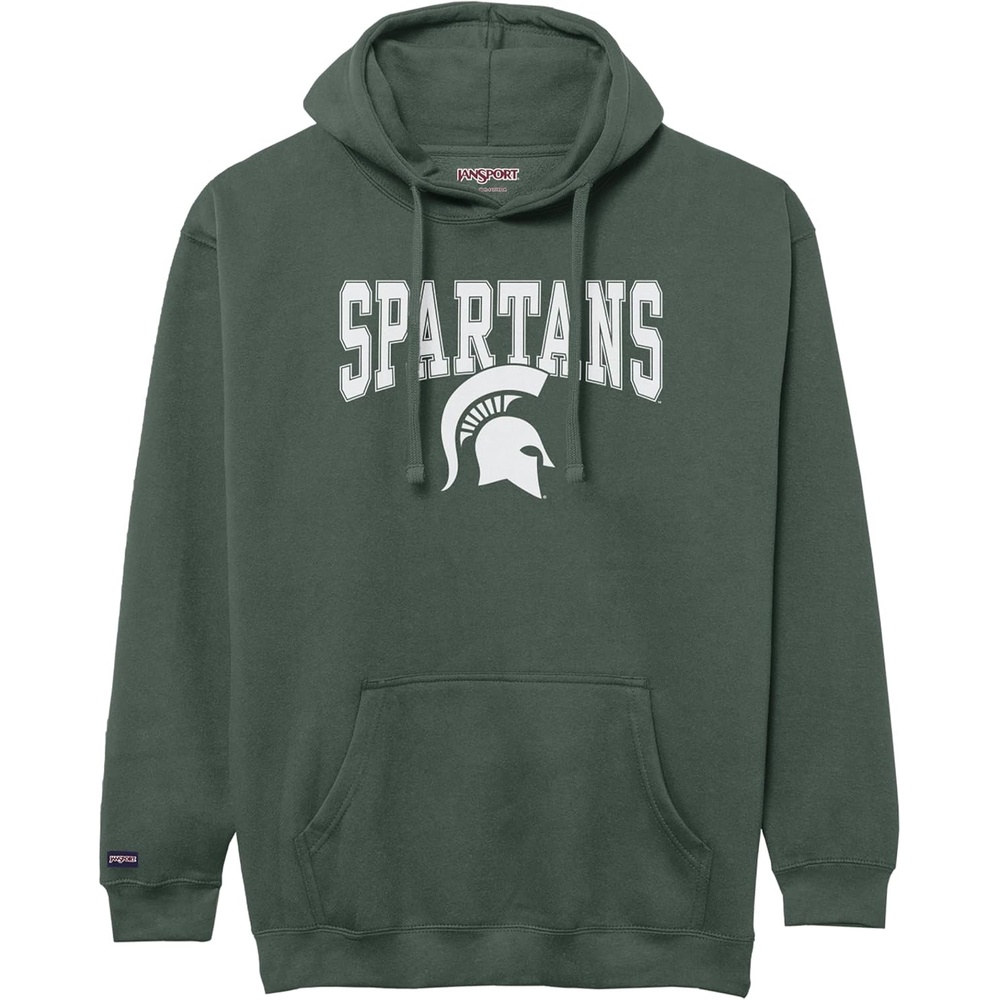 image:imageJanSport NCAA Officially Licensed Rival Hoodie Long Sleeve Unisex Sweatshirt CottonPolyester Blend DoubleLayered HoodMichigan State Spartans