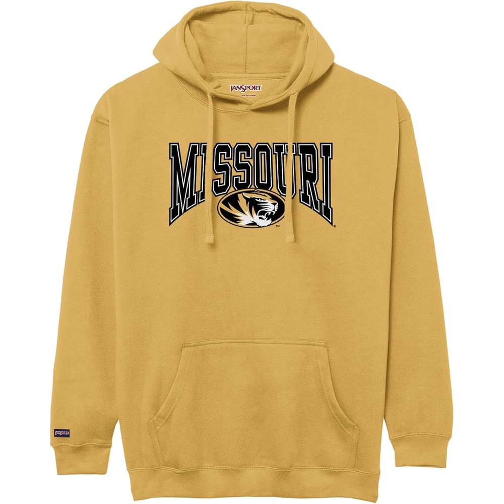 image:imageJanSport NCAA Officially Licensed Rival Hoodie Long Sleeve Unisex Sweatshirt CottonPolyester Blend DoubleLayered HoodMissouri Tigers