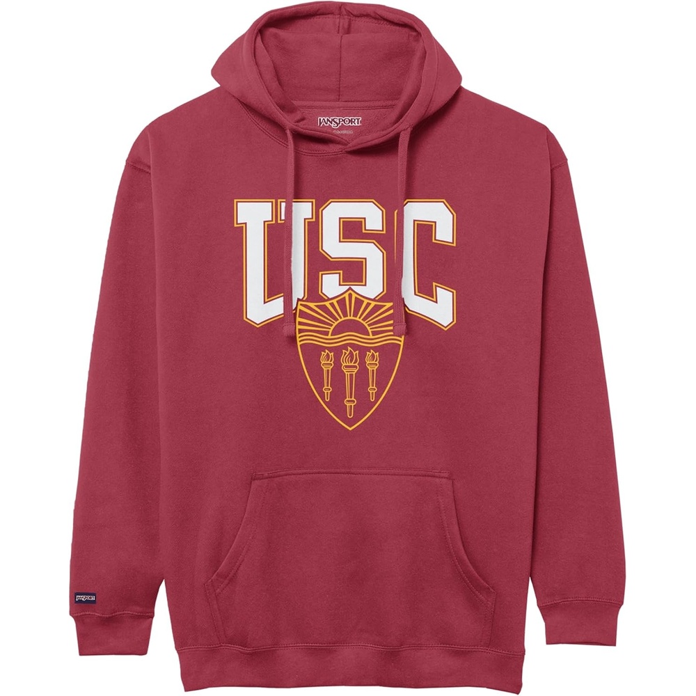 image:imageJanSport NCAA Officially Licensed Rival Hoodie Long Sleeve Unisex Sweatshirt CottonPolyester Blend DoubleLayered HoodUsc Trojans