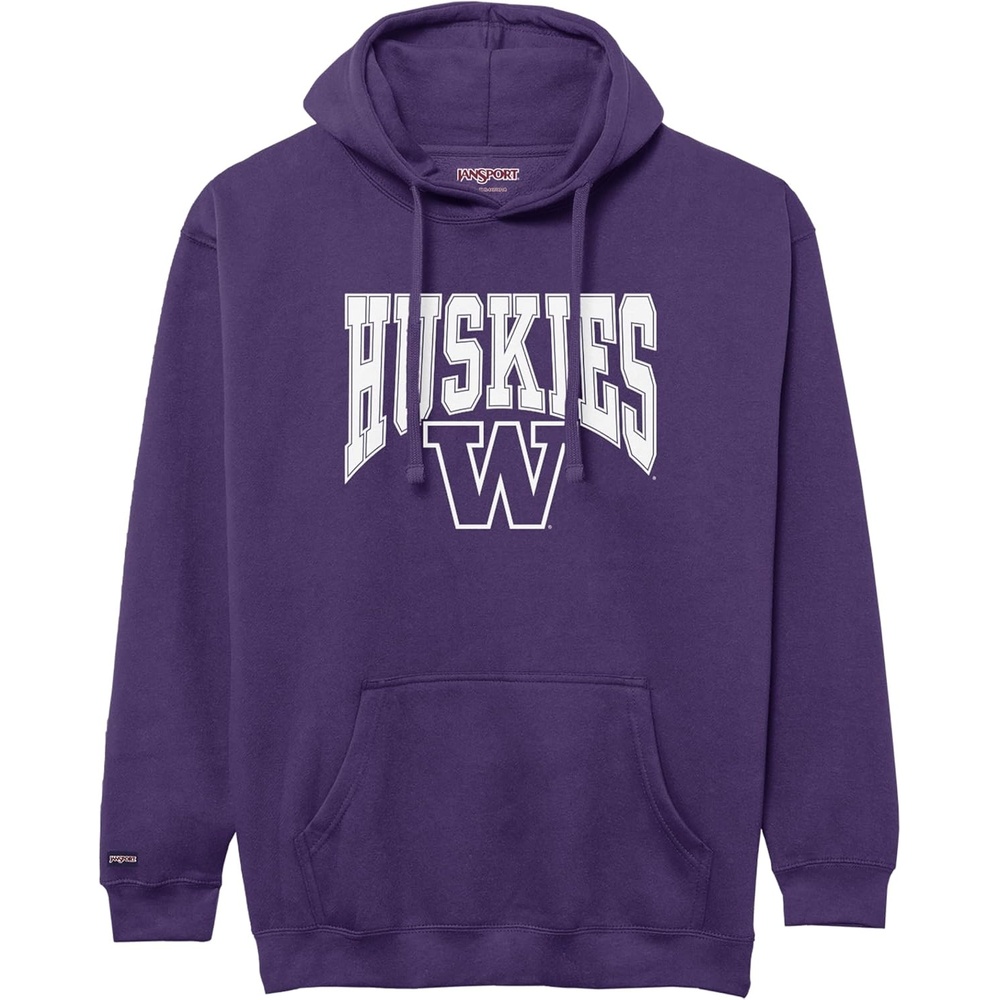 image:imageJanSport NCAA Officially Licensed Rival Hoodie Long Sleeve Unisex Sweatshirt CottonPolyester Blend DoubleLayered HoodWashington Huskies