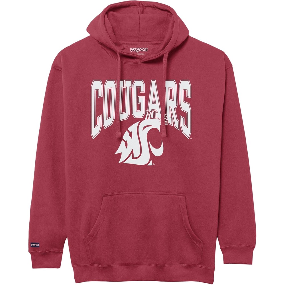 image:imageJanSport NCAA Officially Licensed Rival Hoodie Long Sleeve Unisex Sweatshirt CottonPolyester Blend DoubleLayered HoodWashington State Cougars