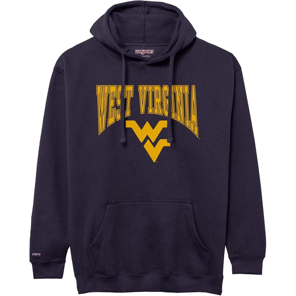 image:imageJanSport NCAA Officially Licensed Rival Hoodie Long Sleeve Unisex Sweatshirt CottonPolyester Blend DoubleLayered HoodWest Virginia Mountaineers