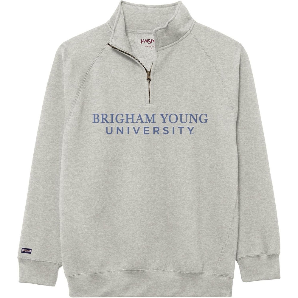 image:imageJanSport NCAA Officially Licensed Rival Quarter Zip Sweatshirt Long Sleeve Unisex CottonPolyester Blend StandUp CollarBYU Cougars