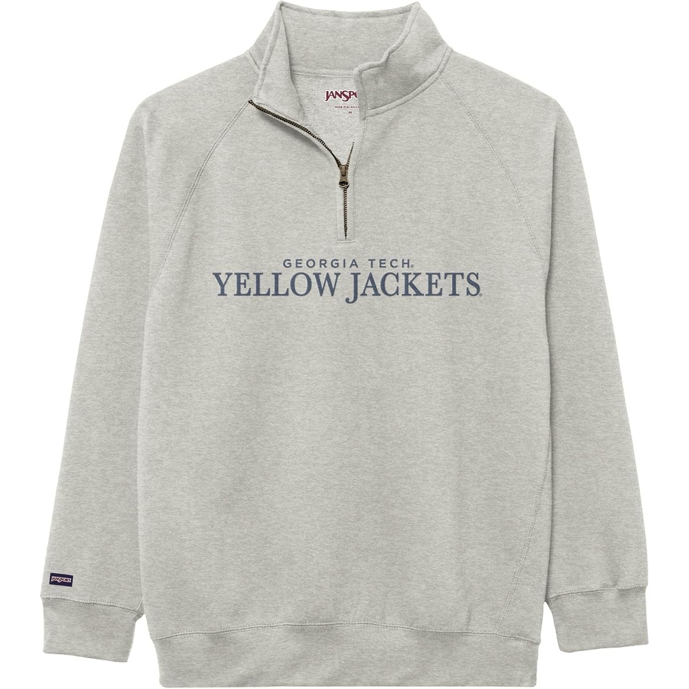 image:imageJanSport NCAA Officially Licensed Rival Quarter Zip Sweatshirt Long Sleeve Unisex CottonPolyester Blend StandUp CollarGeorgia Tech Yellow Jackets