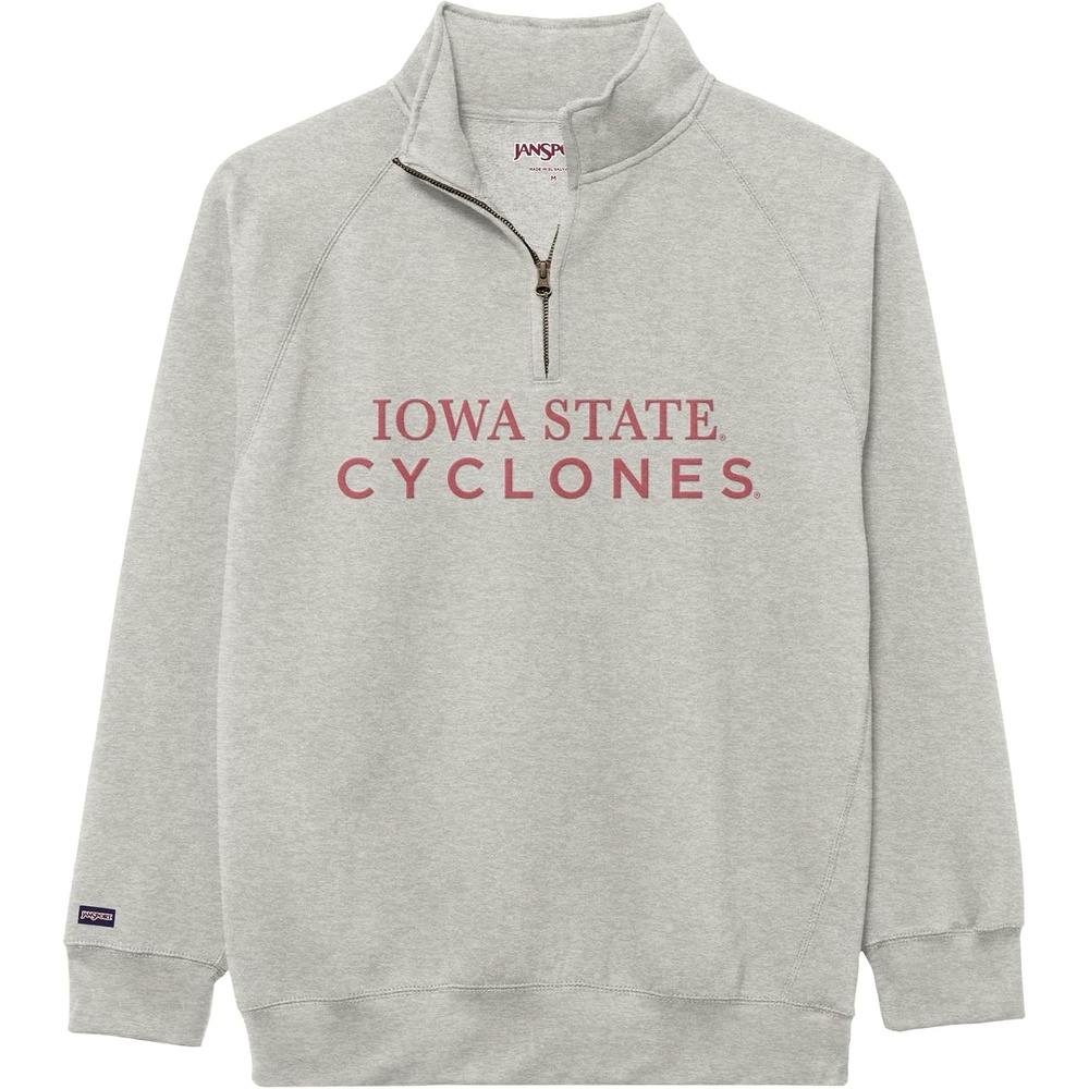 image:imageJanSport NCAA Officially Licensed Rival Quarter Zip Sweatshirt Long Sleeve Unisex CottonPolyester Blend StandUp CollarIowa State Cyclones