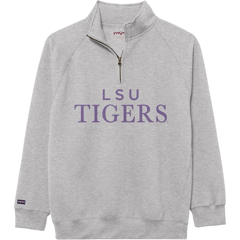 image:imageJanSport NCAA Officially Licensed Rival Quarter Zip Sweatshirt Long Sleeve Unisex CottonPolyester Blend StandUp CollarLSU Tigers