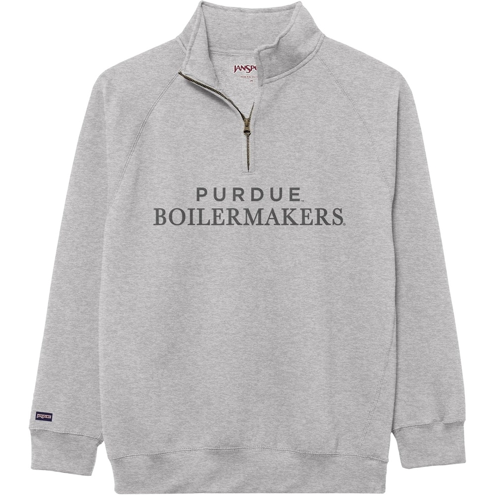 image:imageJanSport NCAA Officially Licensed Rival Quarter Zip Sweatshirt Long Sleeve Unisex CottonPolyester Blend StandUp CollarPurdue Boilermakers