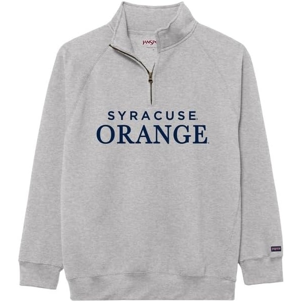 image:imageJanSport NCAA Officially Licensed Rival Quarter Zip Sweatshirt Long Sleeve Unisex CottonPolyester Blend StandUp CollarSyracuse Orange