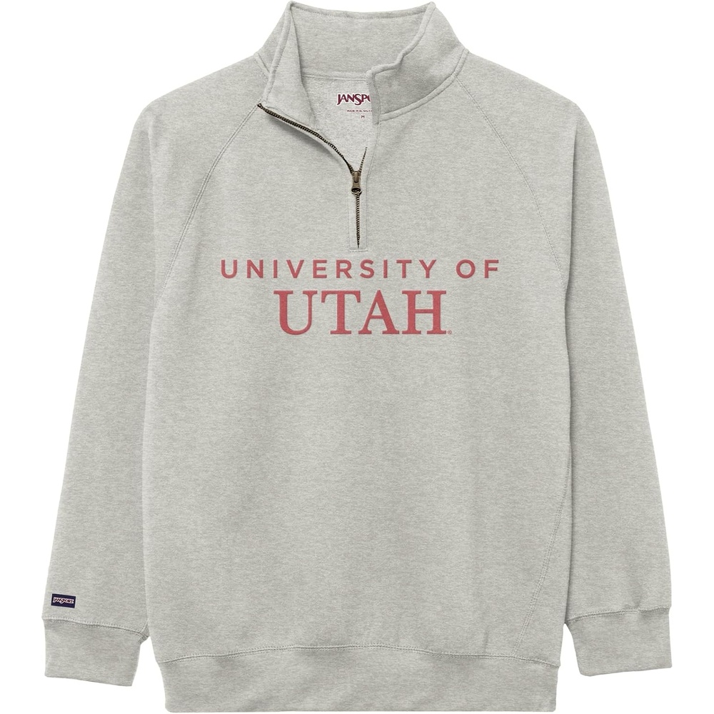 image:imageJanSport NCAA Officially Licensed Rival Quarter Zip Sweatshirt Long Sleeve Unisex CottonPolyester Blend StandUp CollarUtah Utes