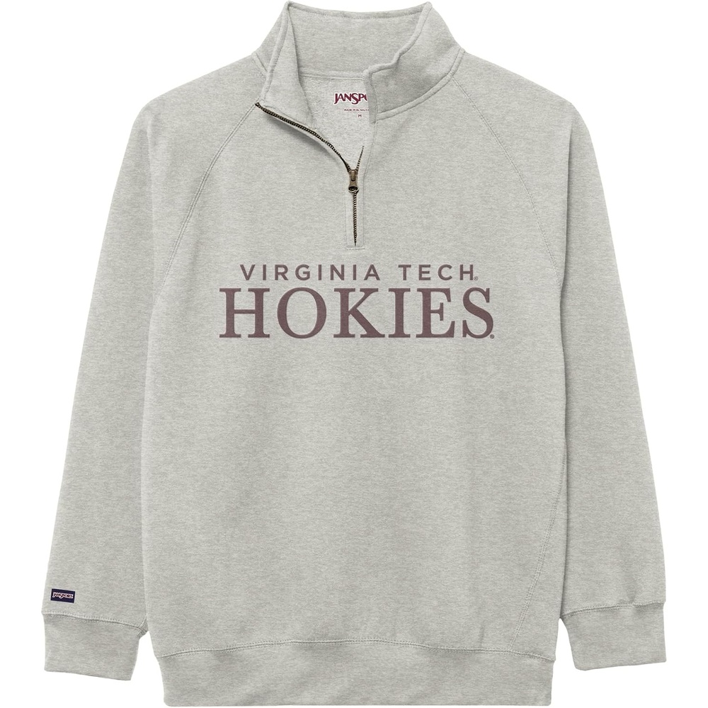 image:imageJanSport NCAA Officially Licensed Rival Quarter Zip Sweatshirt Long Sleeve Unisex CottonPolyester Blend StandUp CollarVirginia Tech Hokies
