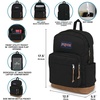JanSport NCAA Officially Licensed Backpack, Purdue Boilermakers, Right Pack with Padded 15-Inch Laptop Sleeve, Spacious Computer Bag, Durable Daypack with Bottle Pocket & Haul Handle, Black(Team Color)