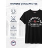 JanSport NCAA Officially Licensed Graduate Short Sleeve T Shirt for Women, Soft & Breathable Cotton-Polyester Blend Crewneck T Shirt with Graphic Detailing, Everyday University Fan Apparel(Louisville Cardinals)