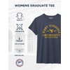 JanSport NCAA Officially Licensed Graduate Short Sleeve T Shirt for Women, Soft & Breathable Cotton-Polyester Blend Crewneck T Shirt with Graphic Detailing, Everyday University Fan Apparel(West Virginia Mountaineers)