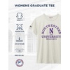 JanSport NCAA Officially Licensed Graduate Short Sleeve T Shirt for Women, Soft & Breathable Cotton-Polyester Blend Crewneck T Shirt with Graphic Detailing, Everyday University Fan Apparel(Northwestern Wildcats)