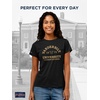 JanSport NCAA Officially Licensed Graduate Short Sleeve T Shirt for Women, Soft & Breathable Cotton-Polyester Blend Crewneck T Shirt with Graphic Detailing, Everyday University Fan Apparel(Vanderbilt Commodores)