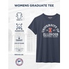 JanSport NCAA Officially Licensed Graduate Short Sleeve T Shirt for Women, Soft & Breathable Cotton-Polyester Blend Crewneck T Shirt with Graphic Detailing, Everyday University Fan Apparel(Illinois Illini)
