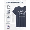 JanSport NCAA Officially Licensed Graduate Short Sleeve T Shirt for Women, Soft & Breathable Cotton-Polyester Blend Crewneck T Shirt with Graphic Detailing, Everyday University Fan Apparel(Yale Bulldogs)